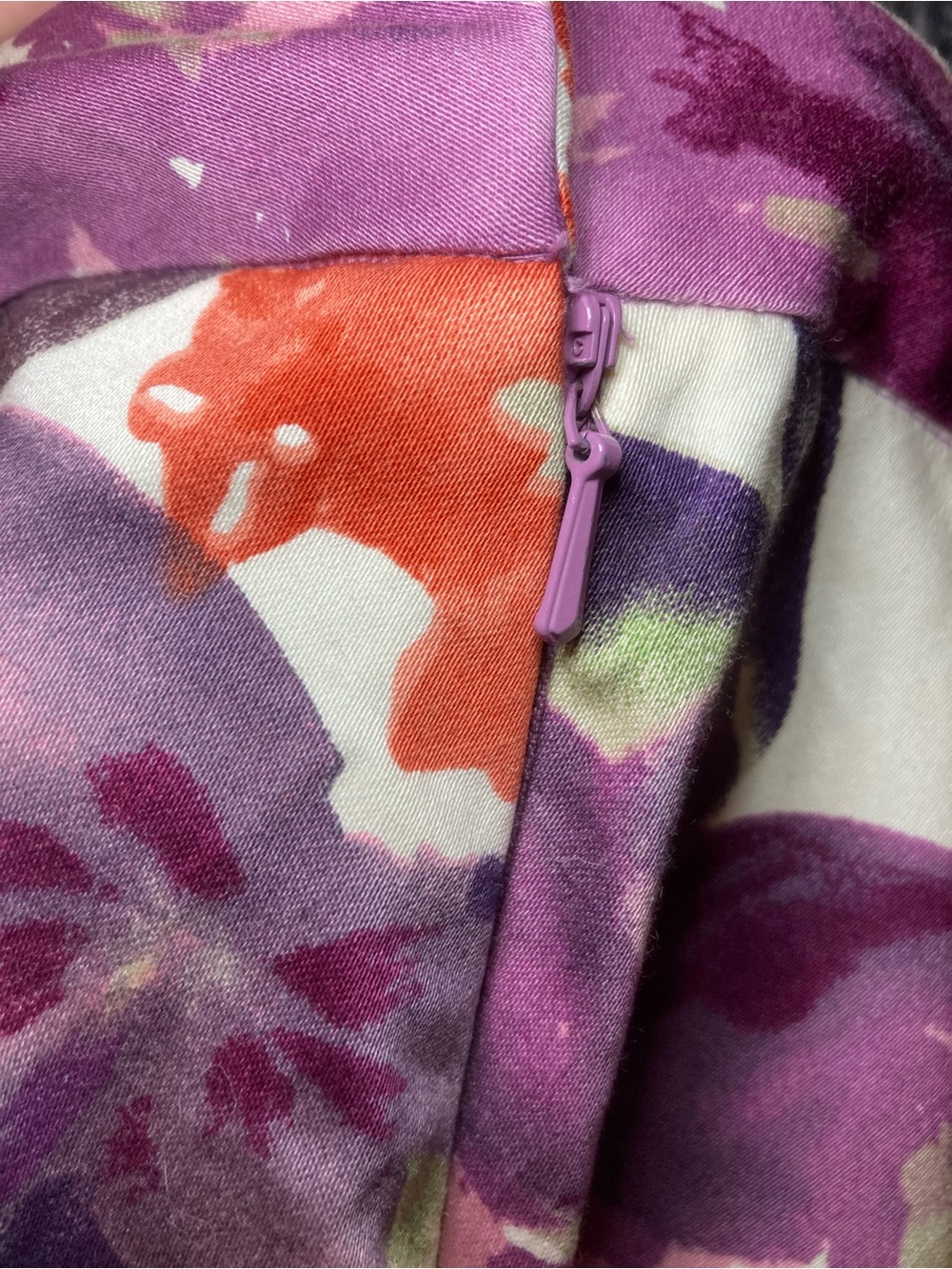 George Floral Circle Skirt in Purple & Orange - Picture 4 of 8